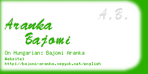 aranka bajomi business card